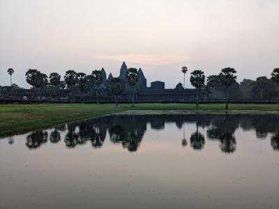 Morning light on the pond in front of Angkor Wat