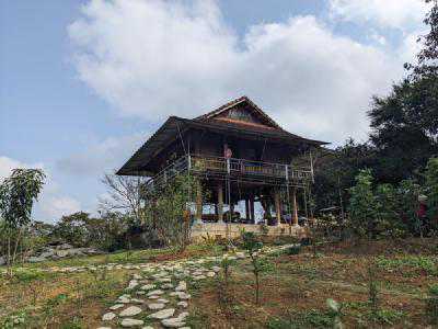 a stilted eco lodge in the tea islands