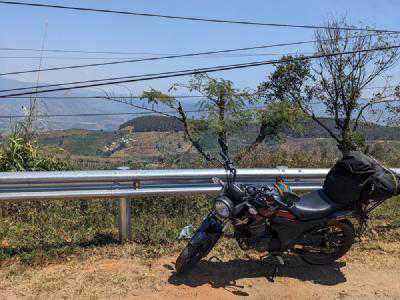 My motorcycle during on of my rest stops